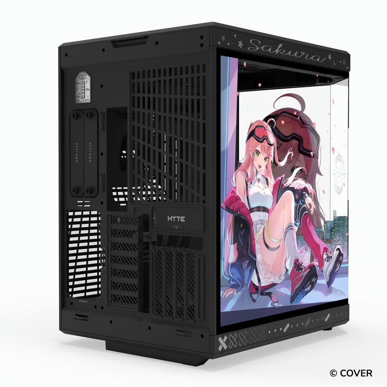 HYTE Y70 Sakura Miko 櫻巫女 雙腔中塔式 ATX機箱(黑色)