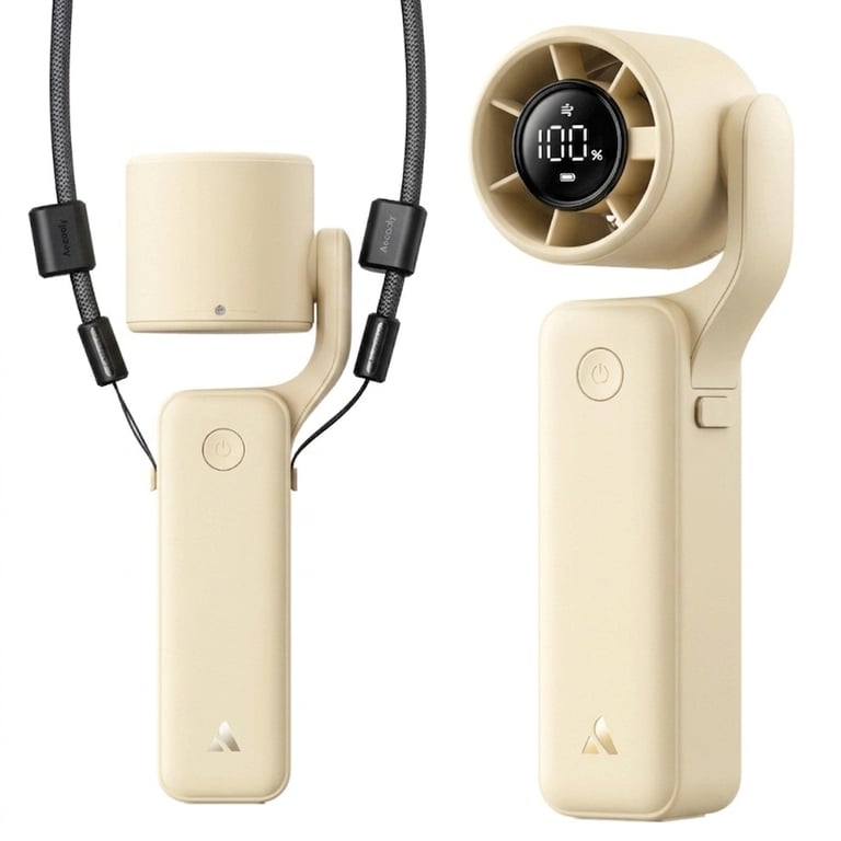 Aecooly Air Gimbal PF04 多合一旋轉高速風扇(米色)