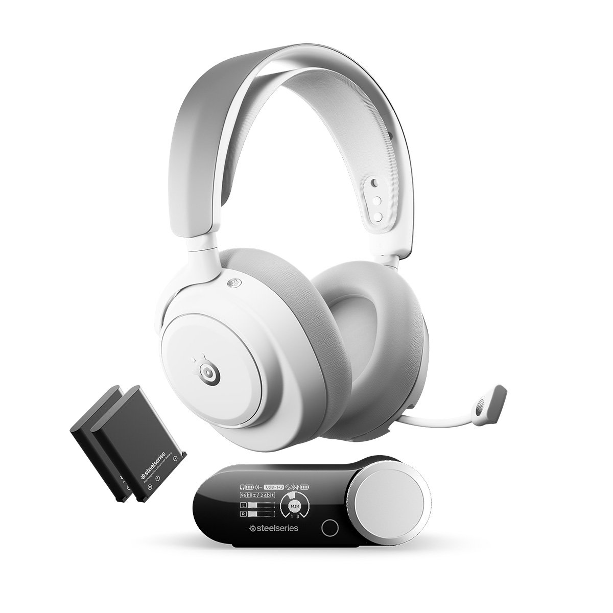 SteelSeries Arctis Nova Pro Omni ANC主動降噪 無線遊戲耳機(61722)(白色)