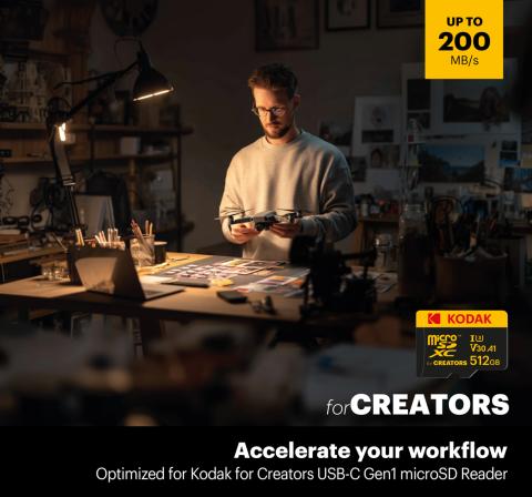 Kodak 柯達 V30 Creator系列 Class 10 UHS I U3 (with adaptor) microSD 記憶卡(128GB)