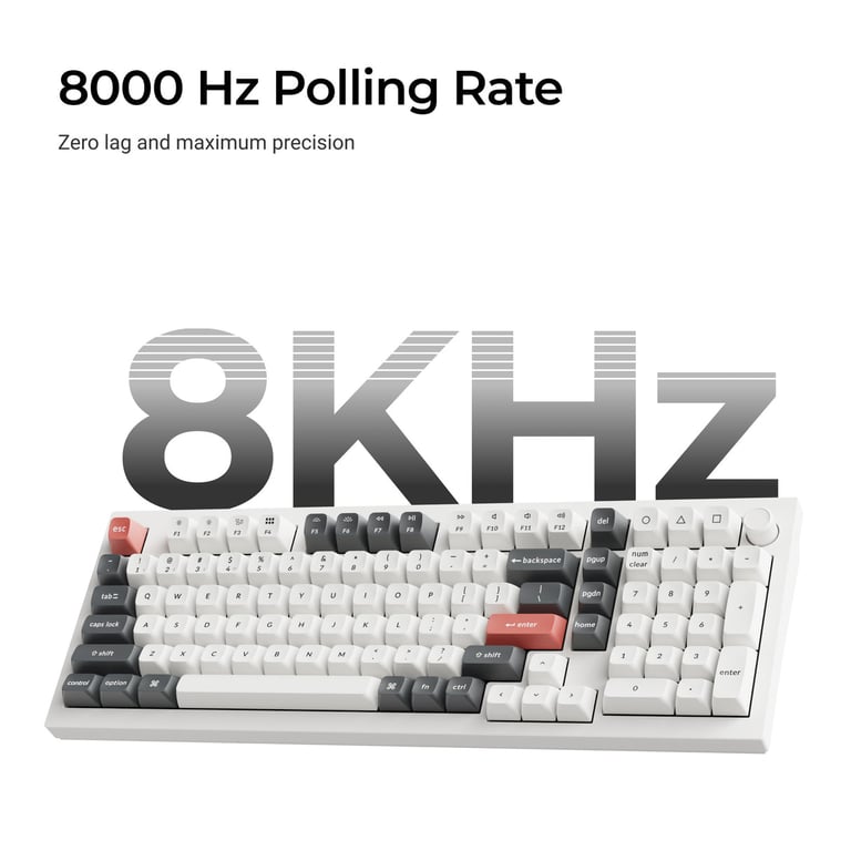 Keychron Q5 Ultra 8K (Q5U-M4) ZMK 96% 全鋁殼三模無線機械鍵盤(香蕉軸-黑色)