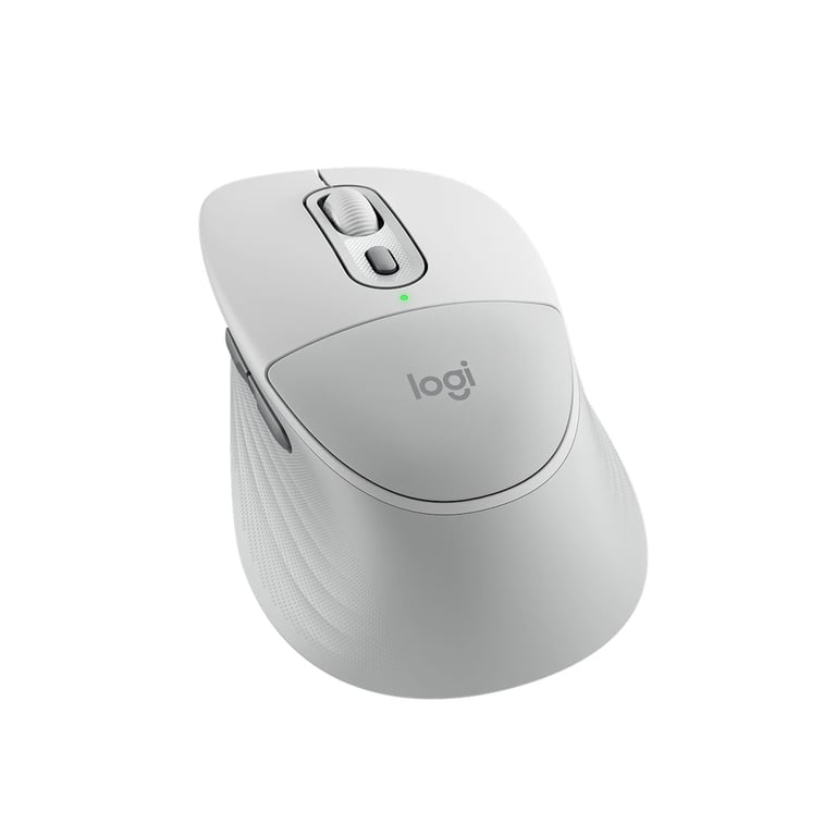 Logitech M850L 多工舒適無線滑鼠(大手版-珍珠白)