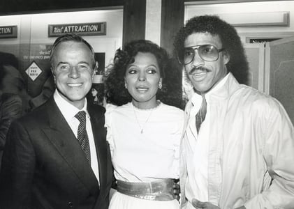 Zeffirelli con Diana Ross e Lionel Richie.