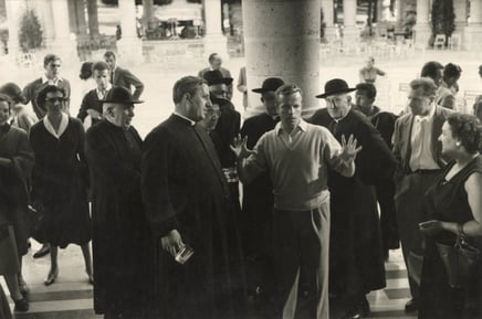 Zeffirelli during filming.