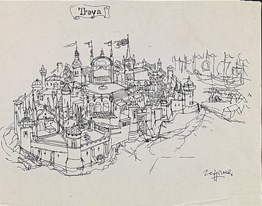 Studi di Zeffirelli per la scena.