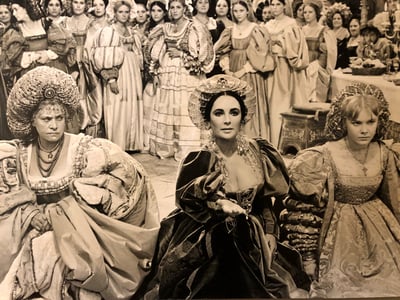 Bice Valori, Elizabeth Taylor e Natasha Pyne: Caterina domata obbliga la vedova e Bianca a riconciliarsi con i propri coniugi.