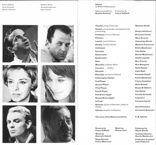 Dal programma di sala dello spettacolo presentato a Londra, a The Old Vic.