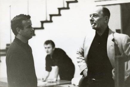 Zeffirelli e John Gielgud durante le prove.