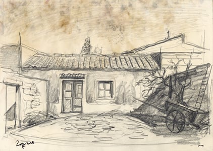 Zeffirelli's studies for the set of Act II.