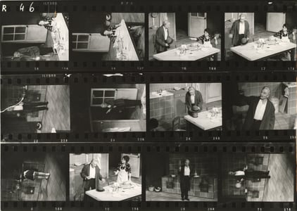 Laurence Olivier e Joan Powright durante le prove.