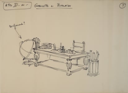 Zeffirelli’s sketches for the props.