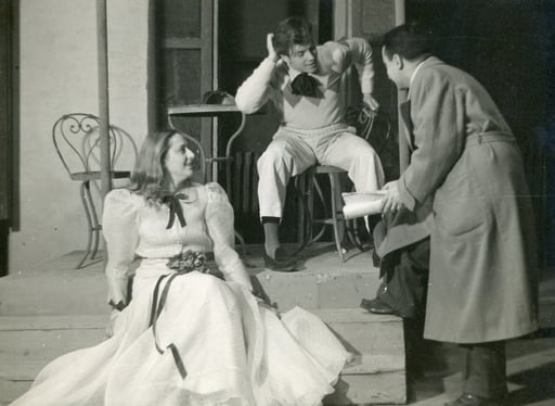 Franca Mazzoni e Franco Zeffirelli: Angelica e Arlecchino.