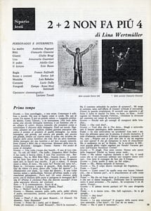 Il testo della commedia, pubblicato su "Sipario".