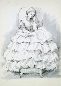 Studi di Piero Tosi per i personaggi.