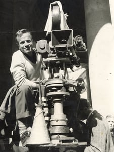 Zeffirelli during filming.