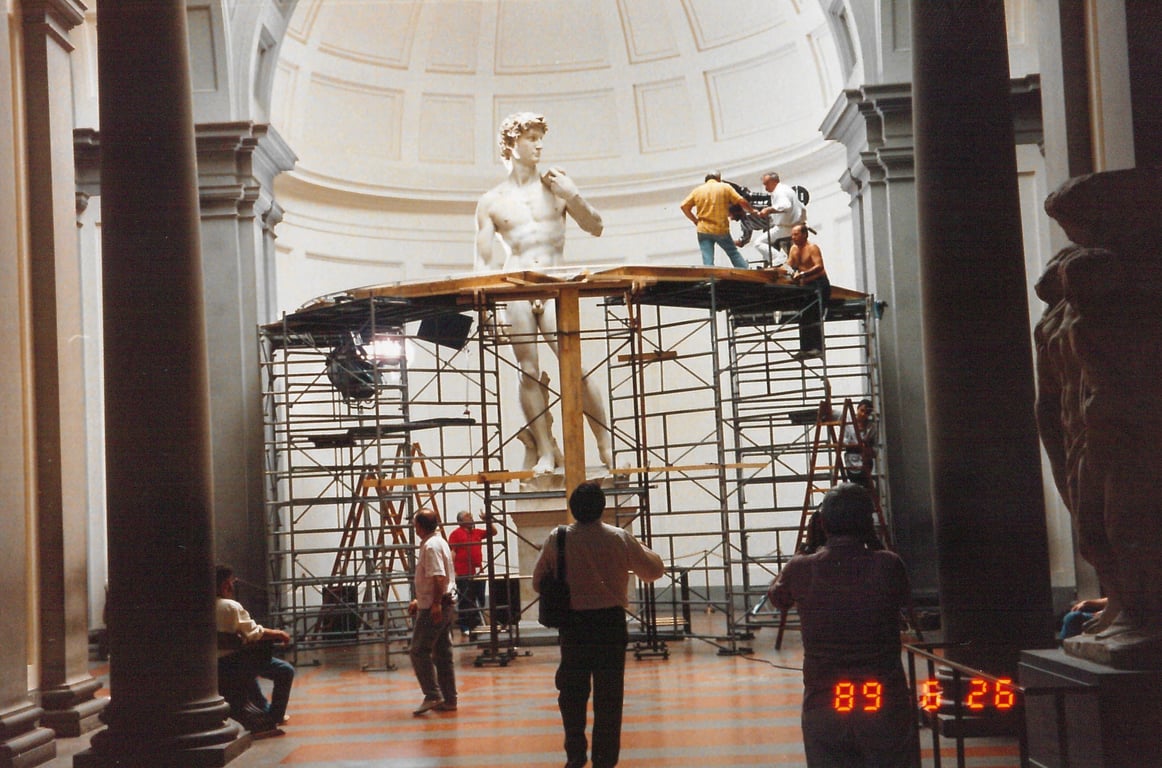 Il David di Michelangelo, come atleta fiorentino.
