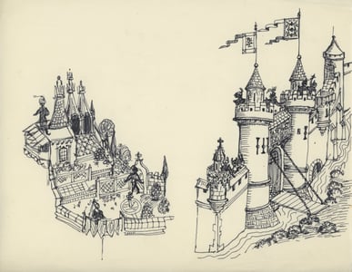 Zeffirelli’s studies for the set