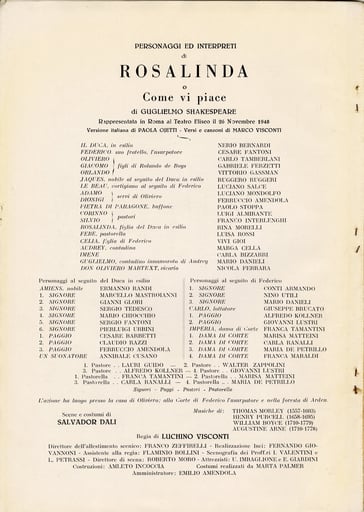 From the playbill of the production.
