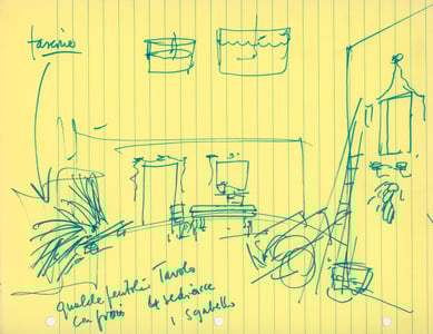 Zeffirelli's studies for the set of Act II.