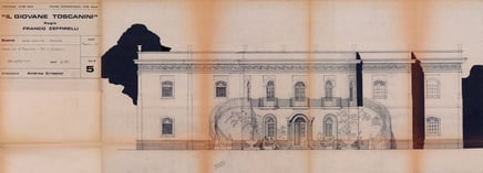 Tavole dello scenografo Andrea Crisanti per la casa di Nadina Bulicioff.