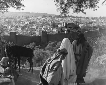 Le mura di Gerusalemme nel film.