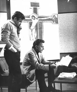 Franco Zeffirelli e Richard Burton. November 1966