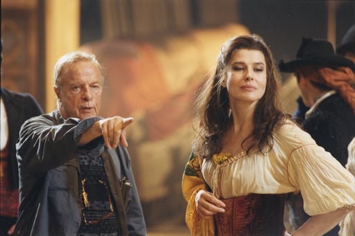 Zeffirelli directing Fanny Ardant. Fanny Ardant as Maria Callas performing “Carmen”.