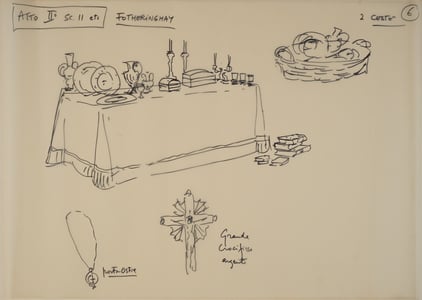 Zeffirelli’s sketches for the props.