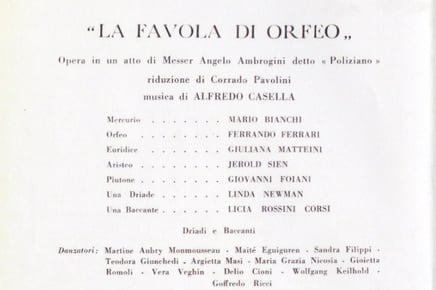La favola di Orfeo 