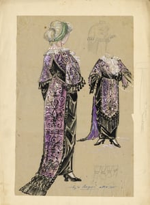 Studi di Piero Tosi per i costumi.