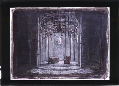 Zeffirelli’s sketches for the sets.