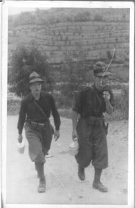 Franco Zeffirelli durante un campo di addestramento. Vernio, giugno 1943