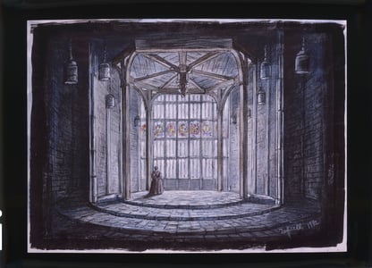 Zeffirelli’s sketches for the sets.