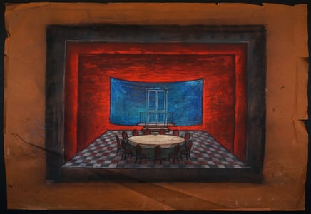 Studio di Zeffirelli per la scena del secondo atto.