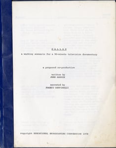 John Ardoin’s initial project for the documentary.