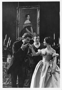 John Stride, Zeffirelli e Susan Strasberg durante le prove.