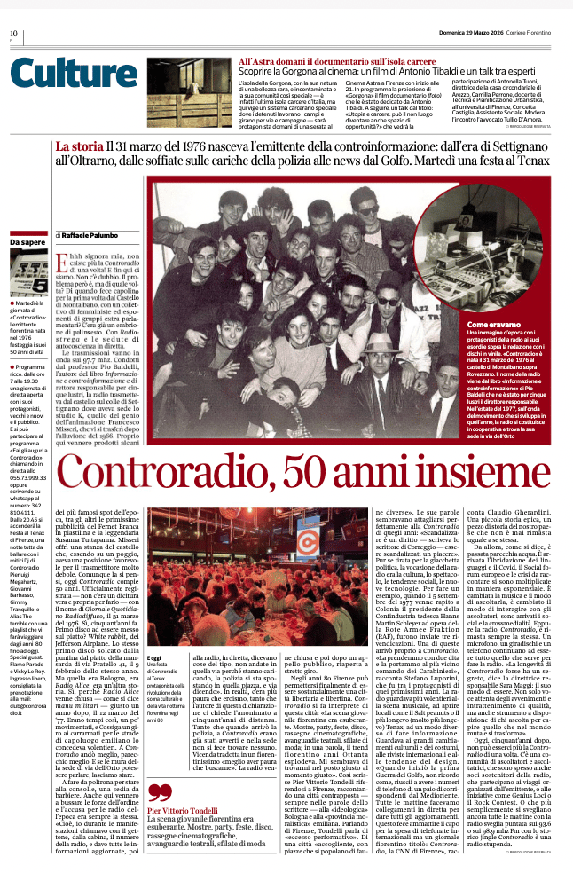 Corriere Fiorentino – 30 marzo 2026 – Raffaele Palumbo