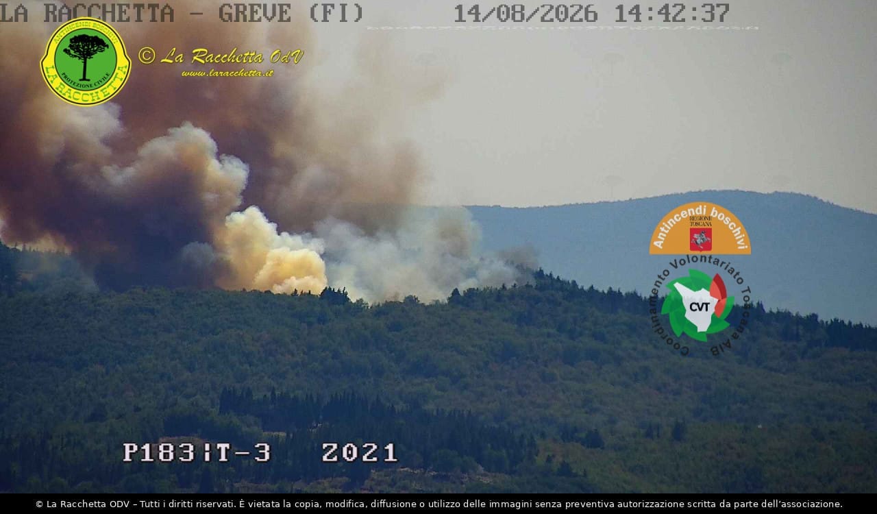 Incendio boschivo a San Donato in Poggio, comune di Barberino Tavarnelle (Fi)