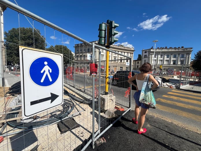 Piazza Beccaria cantieri