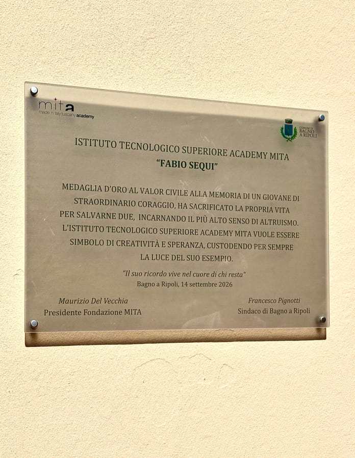 sequi_intitolazione mita_3 MITA Academy, la nuova sede di Bagno a Ripoli intitolata a Fabio Sequi