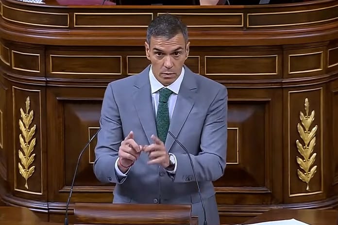 @imagoeconomica PEDRO SÁNCHEZ PARLA DINANZI AI DEPUTATI DURANTE LA SESSIONE PLENARIA DEL CONGRESSO Sanchez