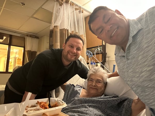 Chance and Grandma at hospital