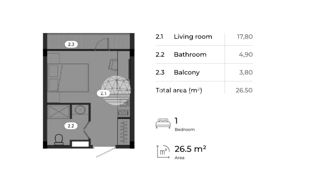 Apartment 1BR in Canggu photo 4