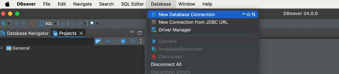 New Database Connection