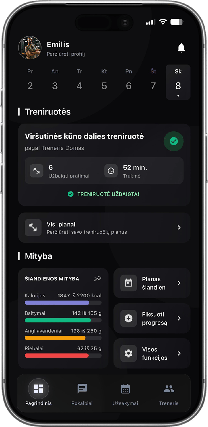 Sportstep programėlė: treniruočių planai ir progreso sekimas