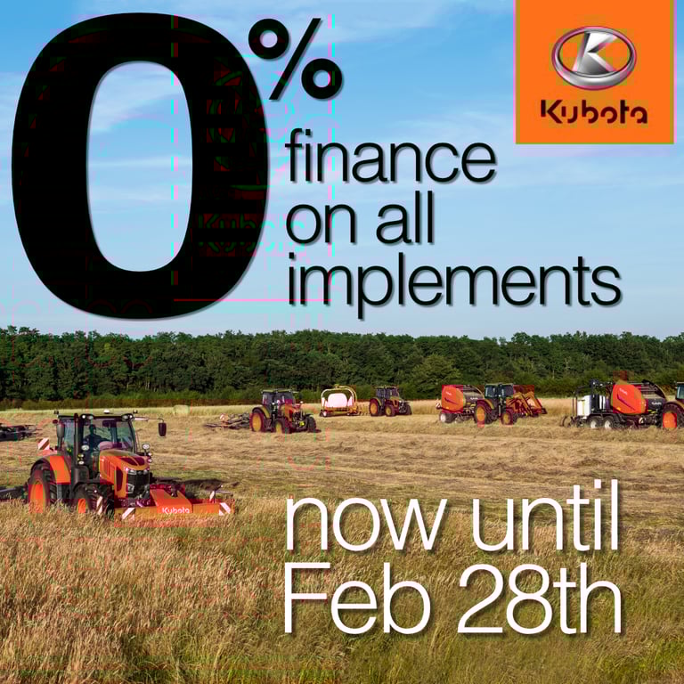 Kubota Implement 0% Finance