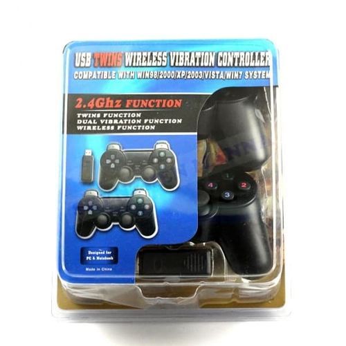 Double Shock Wireless Game Controller With Dual Vibration & Joysticks -  Black - Turbocart - Free Same Day Delivery Shopping