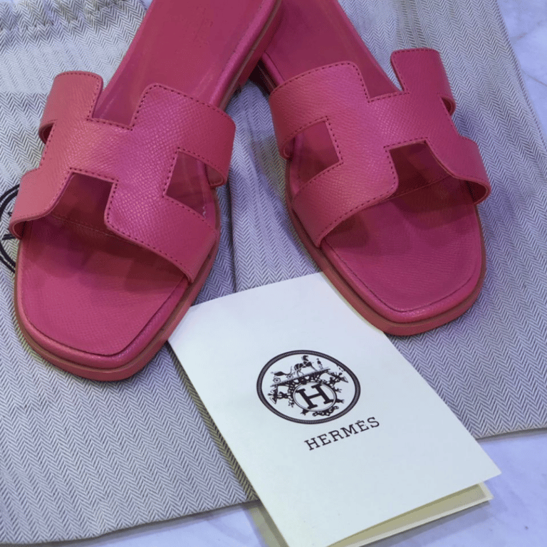 Luxury Pink Hermes Slip on Slippers - Turbocart - Free Same Day ...