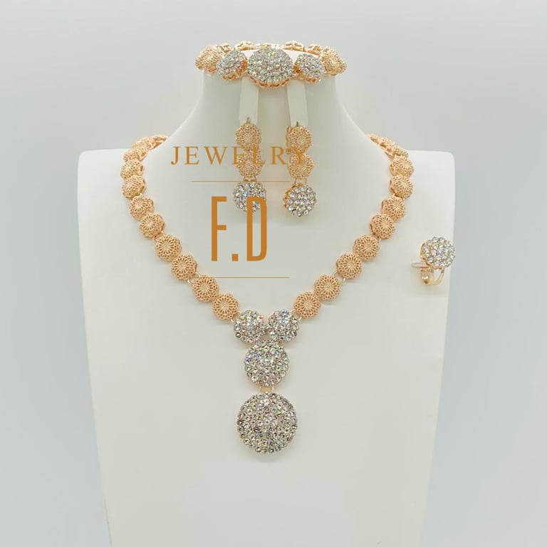 Beautiful And Elegant Costume Jewelry Sets- Gold - Turbocart - Free Same  Day Delivery Shopping