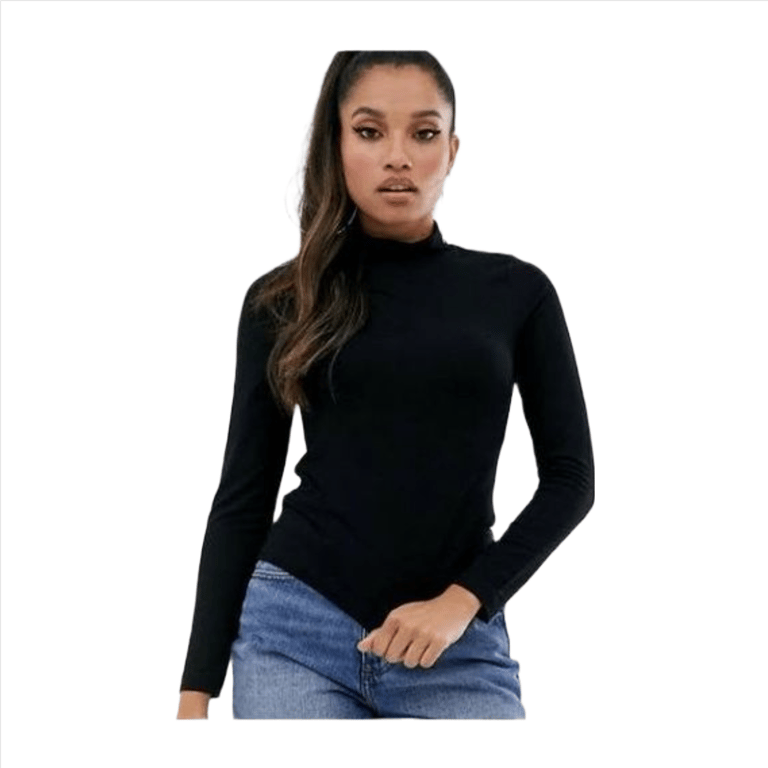 Quality Turtle Neck Long Sleeve Body Hug Top Black - Turbocart - Free Same  Day Delivery Shopping